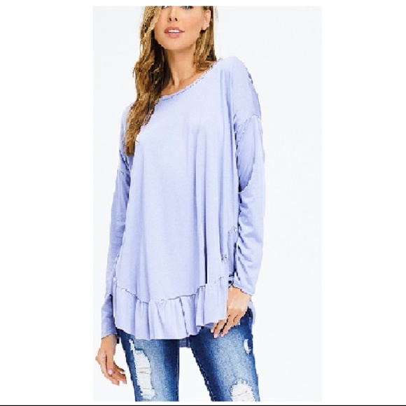 Tops - SO PRETTY!  Gorgeous Periwinkle Ruffle Top